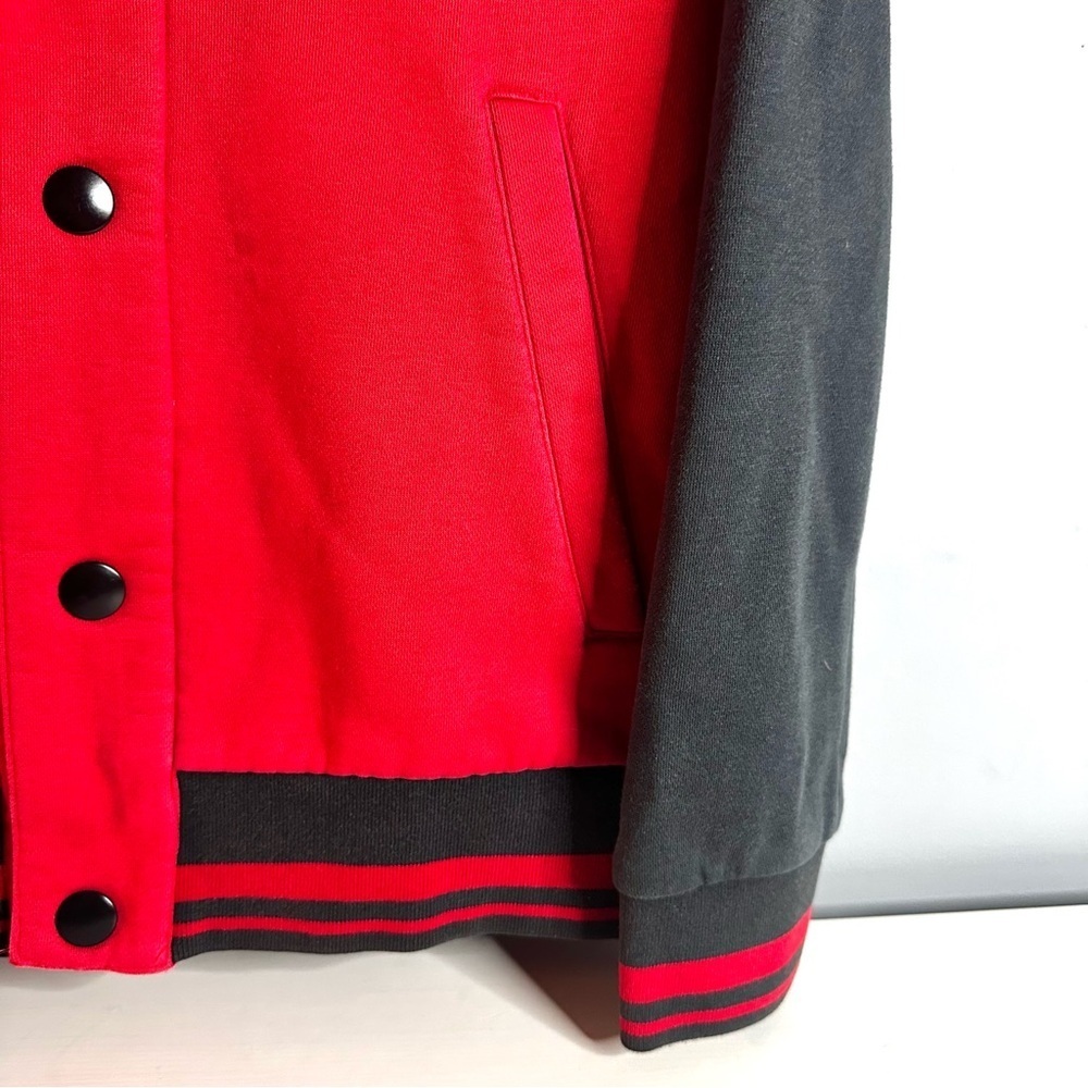 ADIDAS Chicago Bulls NBA Red & Black Train Jacket, Full Zip Hoodie, Sz M - Picture 5 of 12